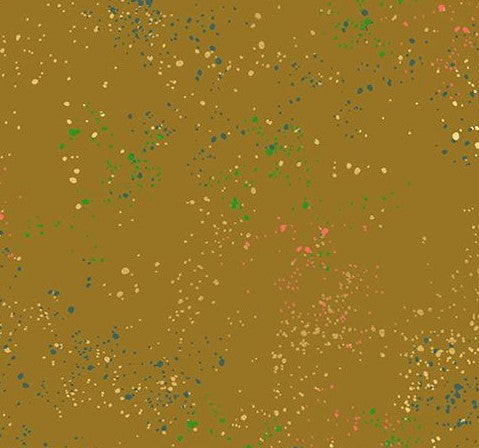 Ruby Star Speckled Metallic Suede quilting cotton red Moda