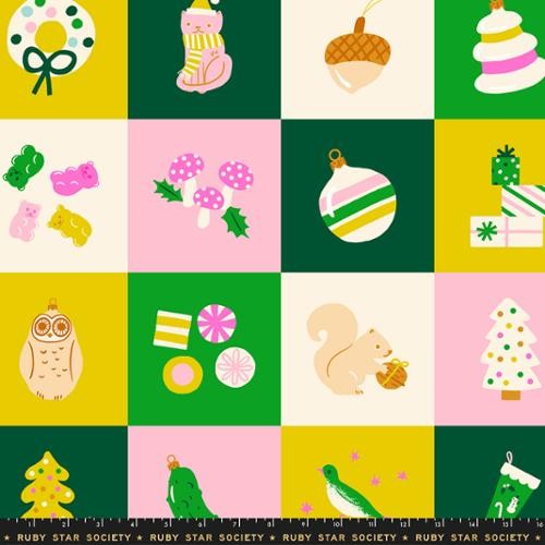 Moda - Ruby Star - Merry Happy - Kimberly Kight - Panel Verdant RS3105 12 ASSORTED Approximately 36"