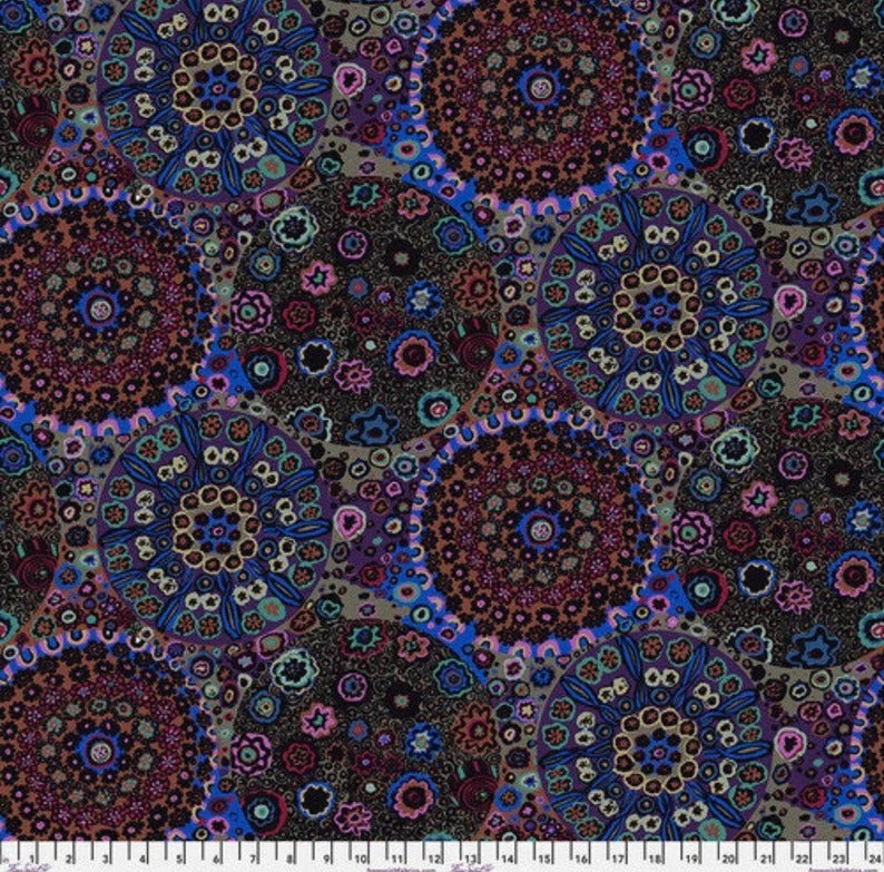 Kaffe Fassett Millefiore Dark quilting cotton fabric