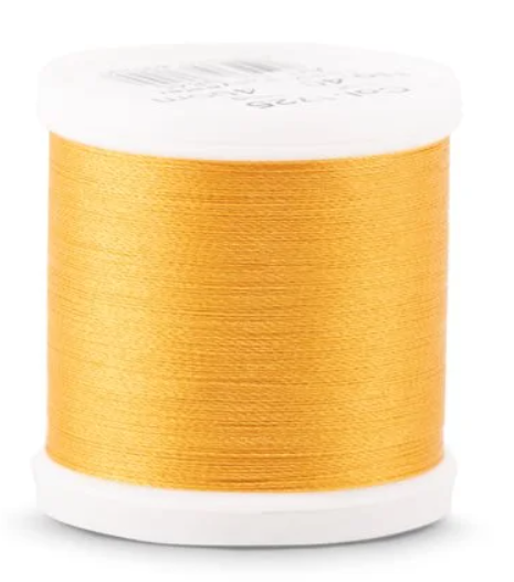 Spool of Madeira Polyneon 40wt machine embroidery thread in Toffee, color 1725