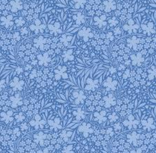 Tilda Something Blue Bushbloom Cornflower quilting cotton fabric