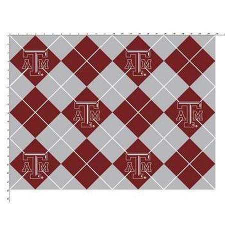 Texas A&M University Fabric Super Soft Fleece Argyle
