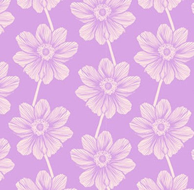 Anna Maria Anemone Lilac quilting cotton floral Northcott