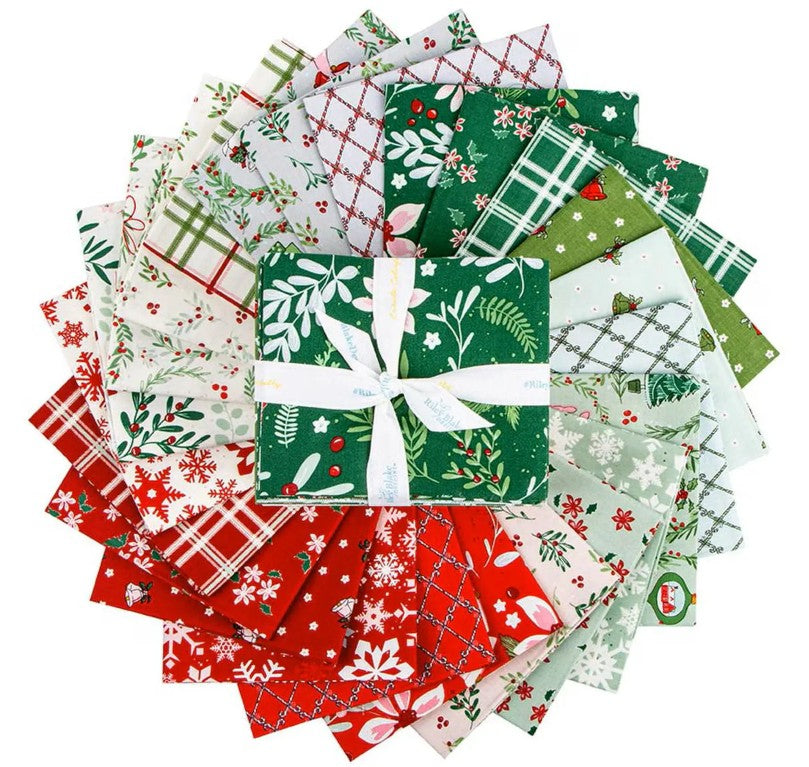 Riley Blake Mistletoe & Holly Fat Quarter Bundle 24 Pieces