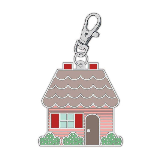 Lori Holt Enamel Happy House charm pin notion
