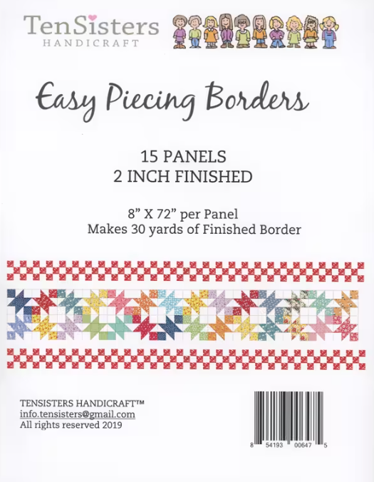 Ten Sisters EasyPiecing border panels 15-pack 2-inch finished