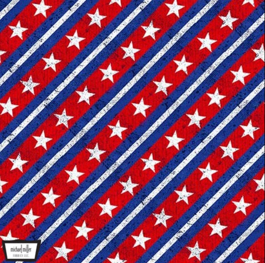 Michael Miller Red and Blue Stripe DCX12522-MULT quilting cotton fabric