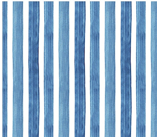 FIGO Mini Metropolis Blue Stripes 91192-42 quilting cotton fabric