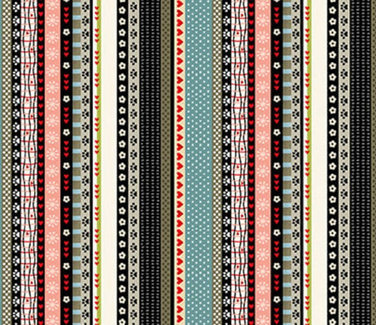 Studio E Knit 1 Purr 2 Multi 8480-91 cat novelty quilting cotton