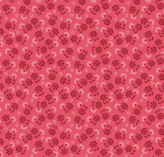 Riley Blake - Berry & Sage - Lori Holt - Roses Tea Rose C17380 Fabric
