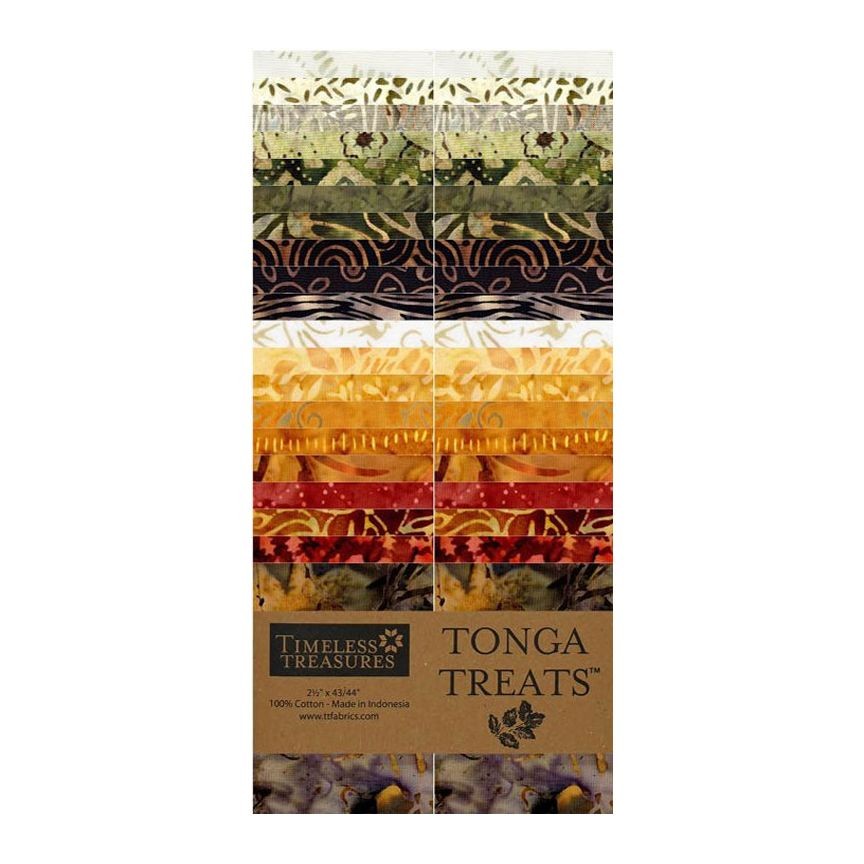 Timeless Treasures - Tonga Treats - 20 2.5" Strip Pack - Ember