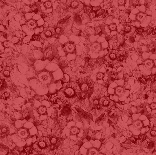Lumin Patchwork Picnic red packed floral W105-015-333 quilting cotton