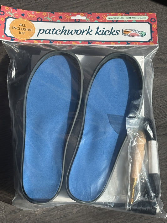Patchwork Kicks - Black Soles Size 8 US Women's All Inclusive Kit