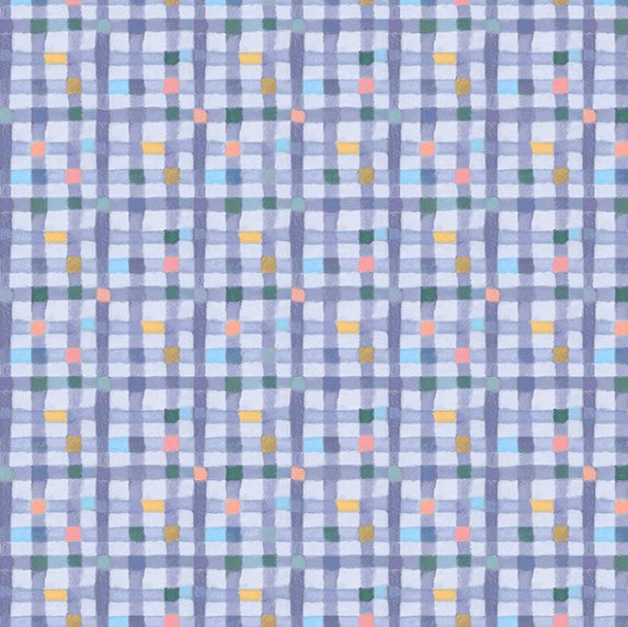 Windham Cats Around Town Pawsome Plaid 55003-10 cornflower blue