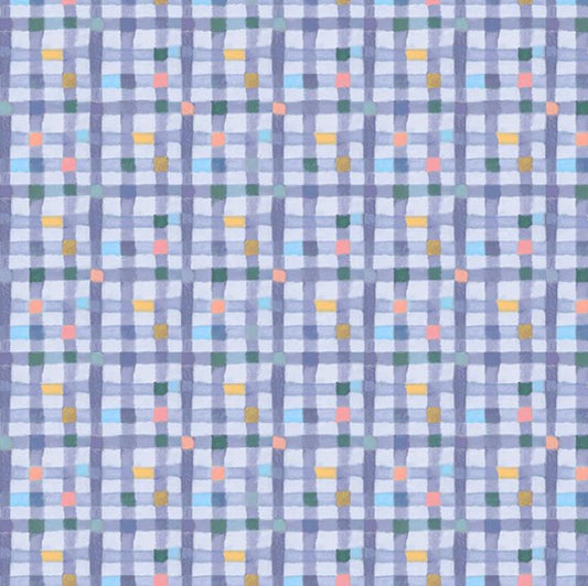 Windham Cats Around Town Pawsome Plaid 55003-10 cornflower blue