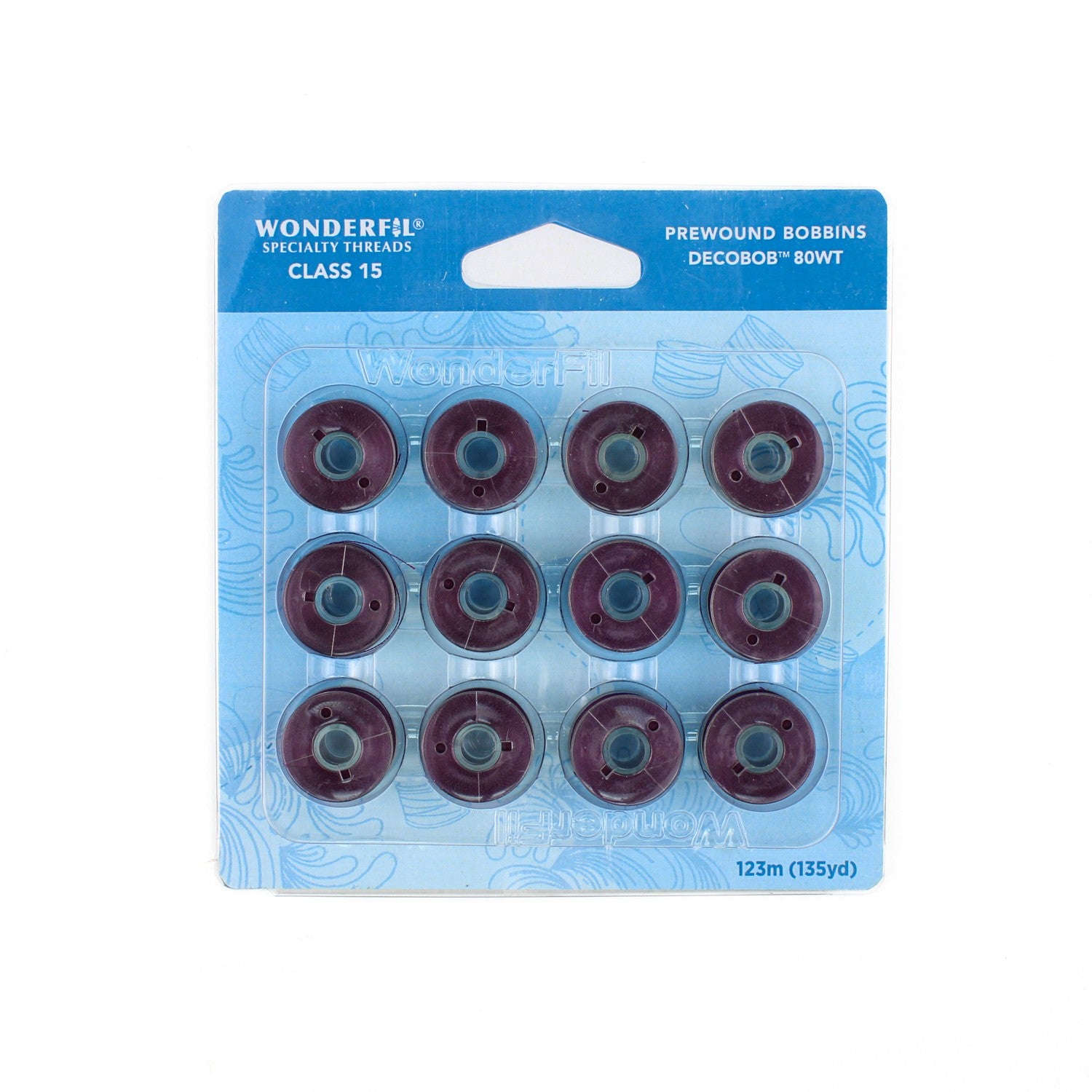 WonderFil Decobob prewound bobbin soft purple DB308 80wt machine quilting