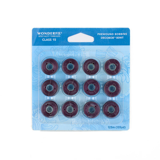 WonderFil Decobob prewound bobbin soft purple DB308 80wt machine quilting