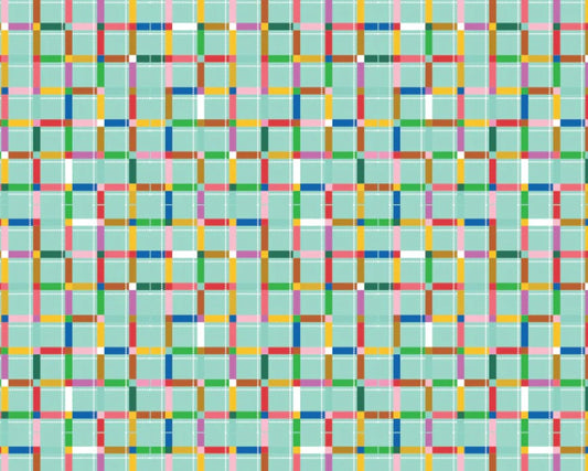 Poppie Cotton Hey Love Bug Fun Times Teal quilting cotton fabric