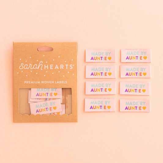 Organic Cotton Labels by Sarah Hearts "Made by Auntie"