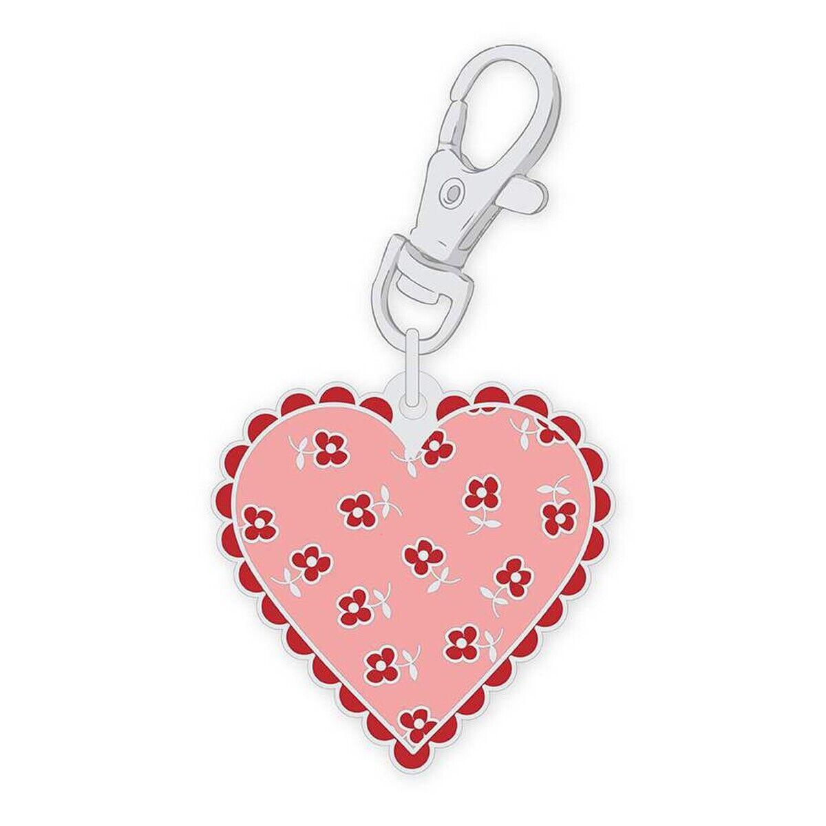 Lori Holt Bee Dots Enamel Happy Charm-Heart St-33025
