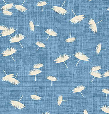 Benartex Windy Day Blue Wishflower quilting cotton