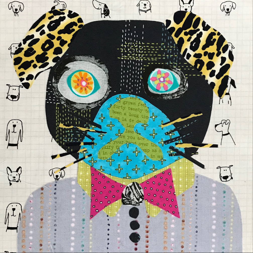 Whatevers 5 Mr Edmund pattern by Laura Heine collage quilt