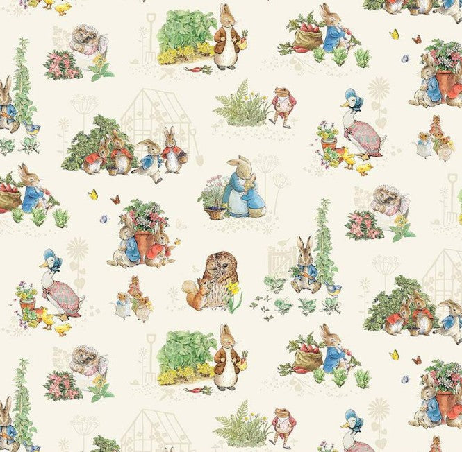Riley Blake Peter Rabbit Friends Characters Cloud fabric