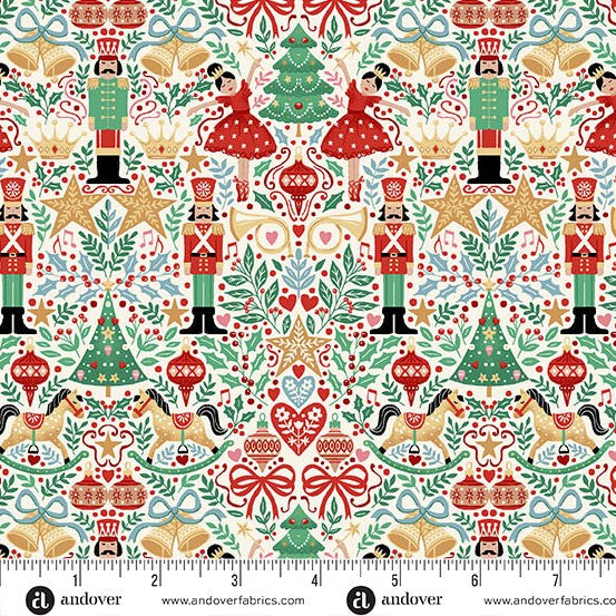Andover - Makower UK - Nutcracker - Plum Cream 229-Q