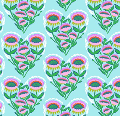 Anna Maria Allegory Sky blue quilting cotton Northcott