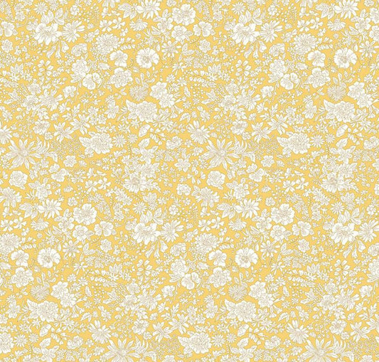 Liberty Emily Belle Sunshine Yellow floral quilting fabric