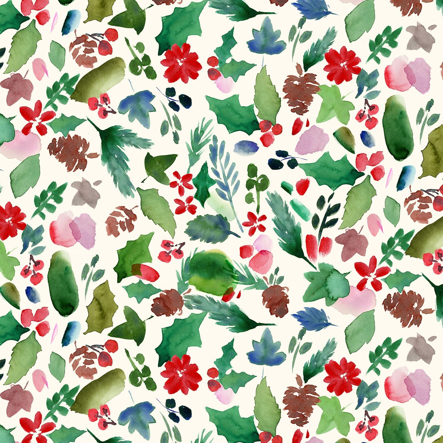 Lewis and Irene - Merry Happy Christmas - Bluebellgray -Festive Foliage - Winter White - BG093