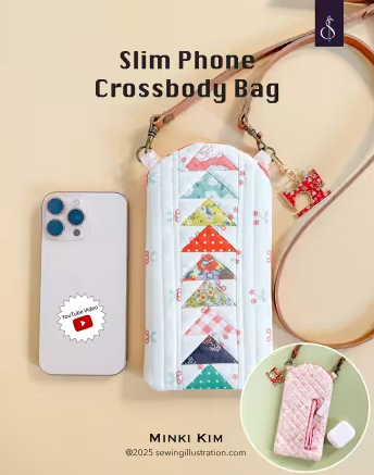 Minki Kim - Slim Phone Crossbody Bag Paper Pattern