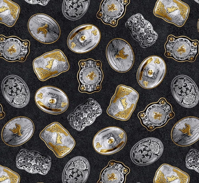 Blank Quilting Spurs Spirit 4522 Black cotton
