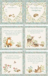 Northcott Woodland Heart Book Panel DP28728-11 green panel fabric