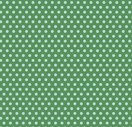 Riley Blake Serendipity 2 Dots Green quilting cotton