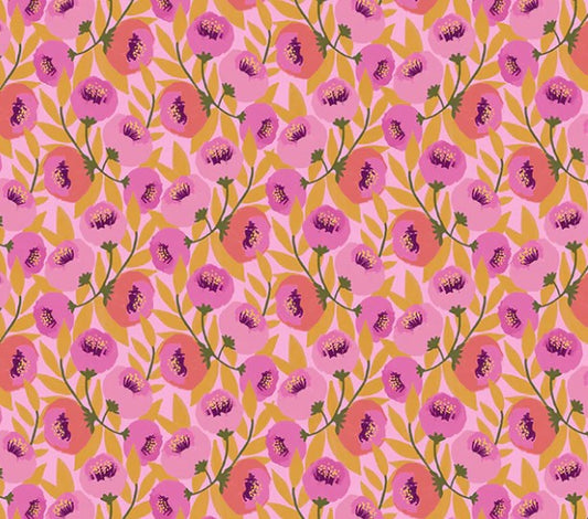 Windham Dayspring Garland Pink 54800-6 quilting cotton fabric