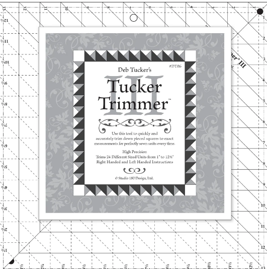Studio 180 Design Tucker Trimmer III precision quilting ruler by Deb Tucker