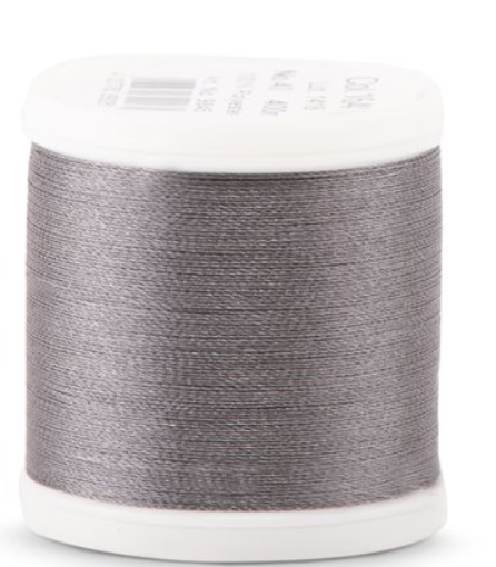 Spool of Madeira Polyneon 40wt thread in Stone Grey, color 1640