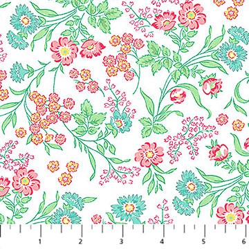 Northcott - Quilting In Bloom - Floral Trail - White Multi 28834-10