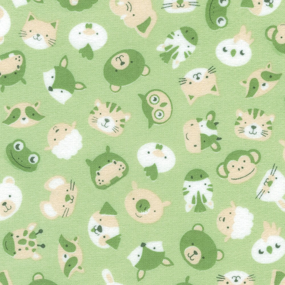 Robert Kaufman Cozy Cotton Flannel Animals Sweet Pea flannel