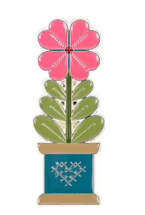 Quilty Flower Enamel Needle Minder
