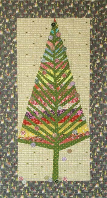 Tree quilt pattern holiday quilting collage design
