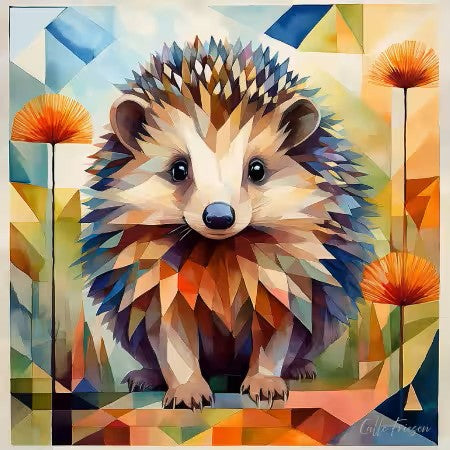 Quiltberry Farm - Baby Hedgehog - Greeting Card