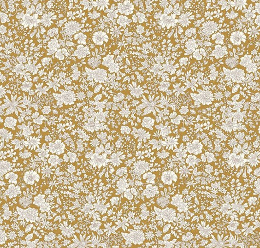Liberty Emily Belle Golden Ochre Tana Lawn cotton fabric