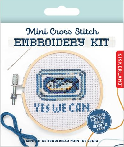 Mini Cross Stitch Embroidery Kit sardine design beginner needlework