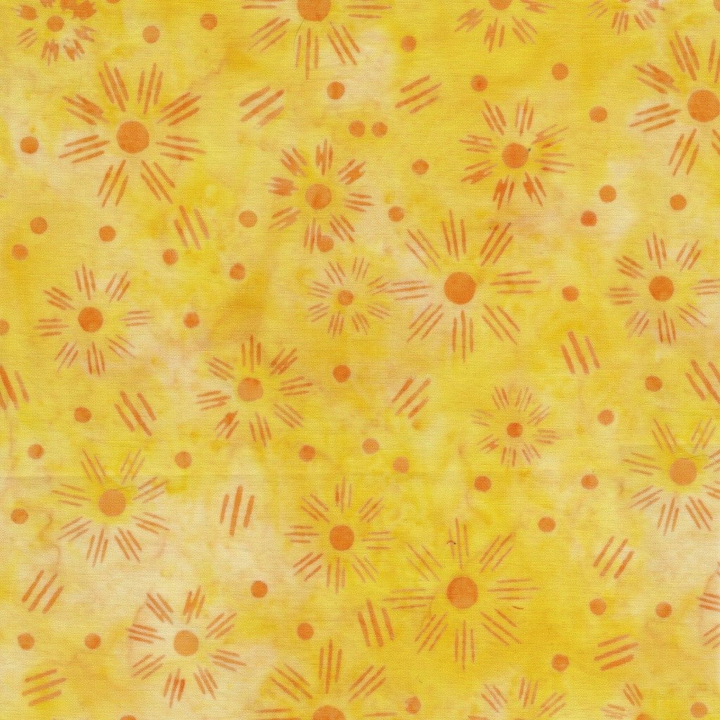Lumin Fabrics - Kate Colleran - Spring Fling - Flower Dot Dash - Yellow Cornmeal