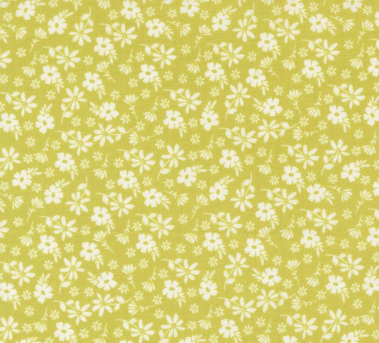 Moda Delightfully Yours Chartreuse 37701-14 cotton fabric