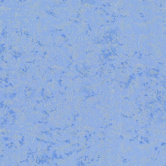 Michael Miller Fairy Frost Cornflower metallic cotton fabric