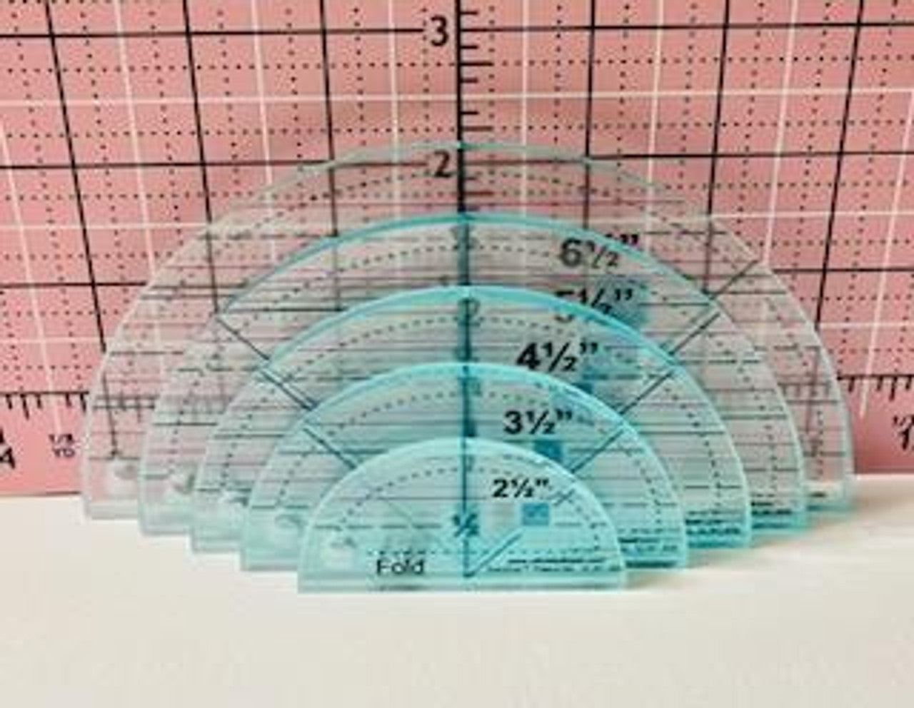 Half Circle Acrylic Template Set Small quilting ruler notion