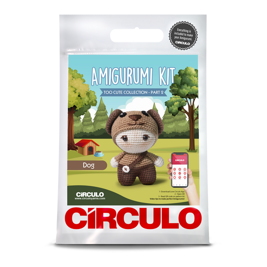 Circulo Dog amigurumi crochet kit